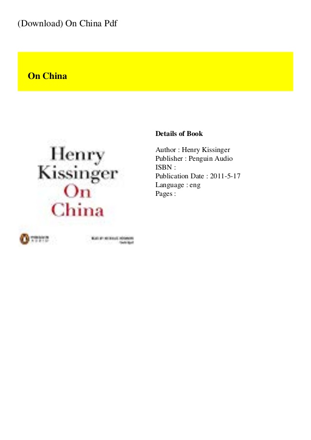 Diplomacy henry kissinger pdf free